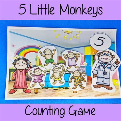 Five Little Monkeys Numbers Game – The Ginger Teacher