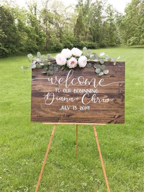 Rustic Wood Wedding Welcome Sign Canvas Welcome To Our | Etsy