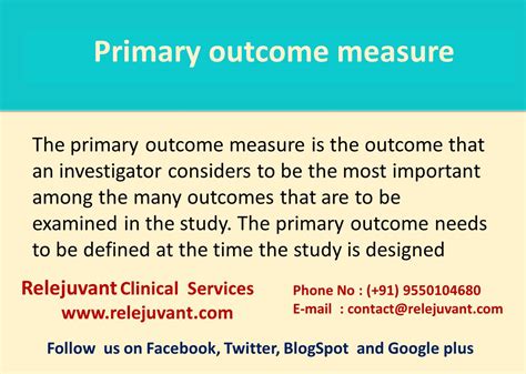 Primary Outcome Measure | Relejuvant Clinical Services