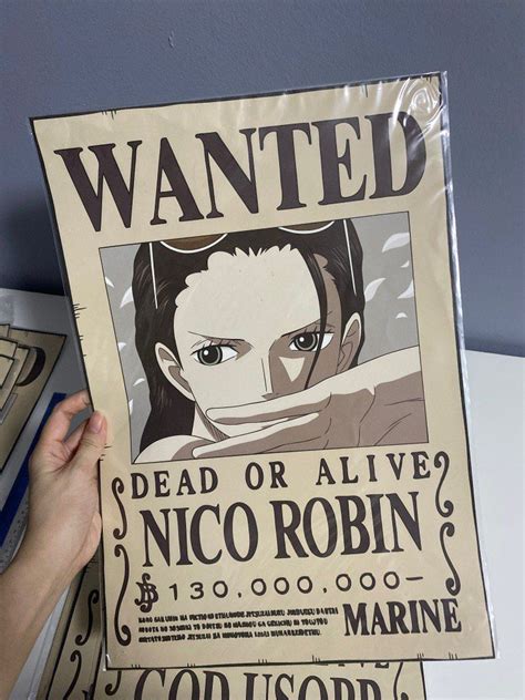 ONE PIECE NICO ROBIN WANTED POSTER, Hobbies & Toys, Memorabilia & Collectibles, Fan Merchandise ...