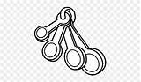 Measuring Spoons Coloring Page  Drawing Free Transparent PNG Clipart sketch template