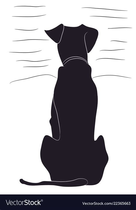 Vector Black Silhouette Of A Dog Stock Illustration Download Image Now ...