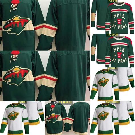 Minnesota Hockey Jerseys Wild 21 Brandon Duhaime 46 Jared Spurgeon 38 Ryan Hartman 58 Mason Shaw ...