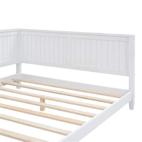 Full Size Wood White Daybed for Living Room Bed Room Easy Assembly ...