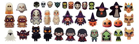 Premium Vector | Vector of halloween sticker set isolated perfect for ...