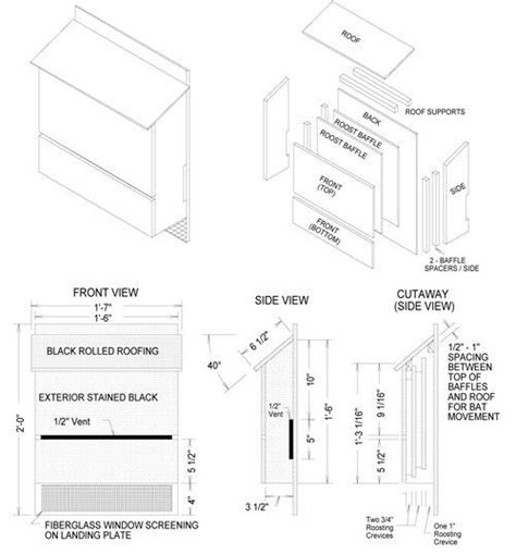 9 Beautiful Bat House Plans Pdf | Bat house plans, Bat house, Bat houses