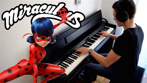 MIRACULOUS LADYBUG - Theme Song / In The Rain (Piano) | Miraculous ladybug theme song ...