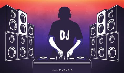 DJ Disco Party Poster Vector Download