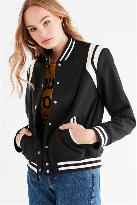 UO Striped Varsity Jacket