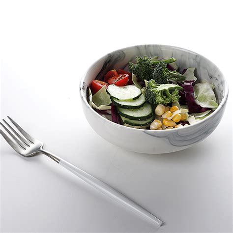 Restaurant Crockery Serving Bowls, Ceramic Salad Bowl, High Temperature ...