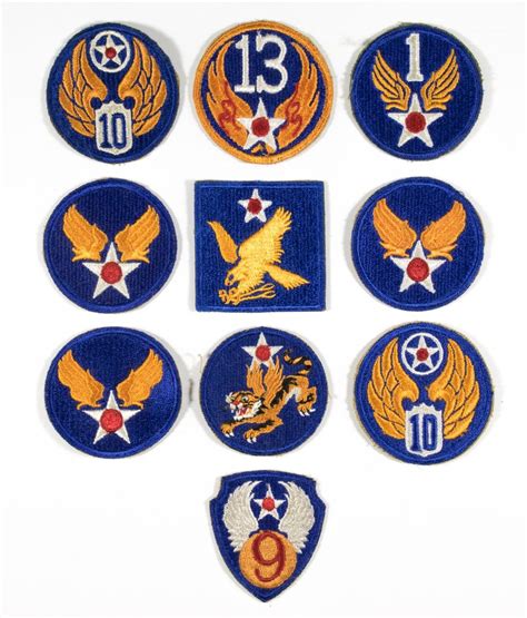 Sold Price: U.S. ARMY AIR CORPS INSIGNIA (10) - Invalid date EDT