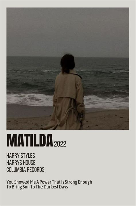 matilda harry styles polaroid poster in 2022 | Harry styles songs, Harry styles album cover ...