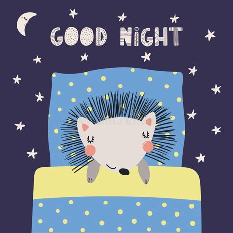 Cute sleeping hedgehog stock vector. Illustration of background - 113646591