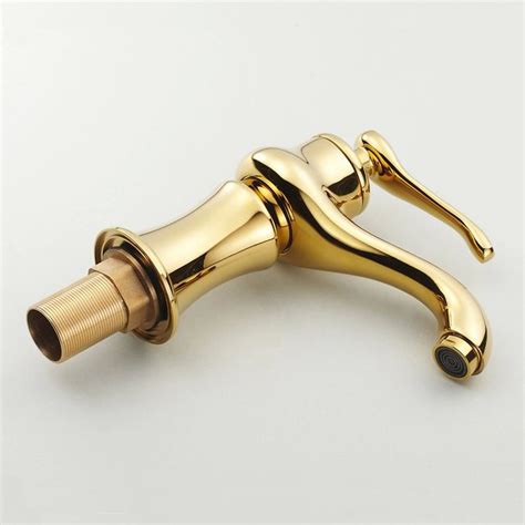 New Gold Finish Bathroom Sink Faucet