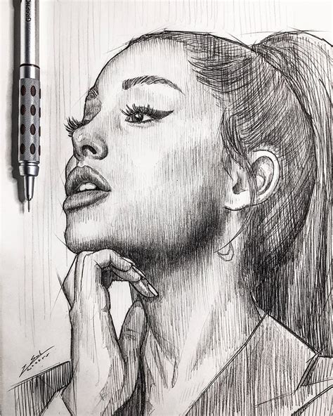 Sketch Portrait Artist on Instagram: “Who loves Ariana Grande? 🏼—————————————- 👥 Follow the pa ...