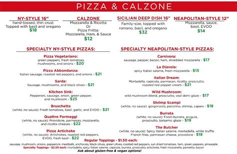 Full Menu - Italian Deli and Market