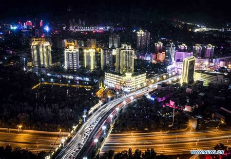 Night view of Urumqi in China's Xinjiang