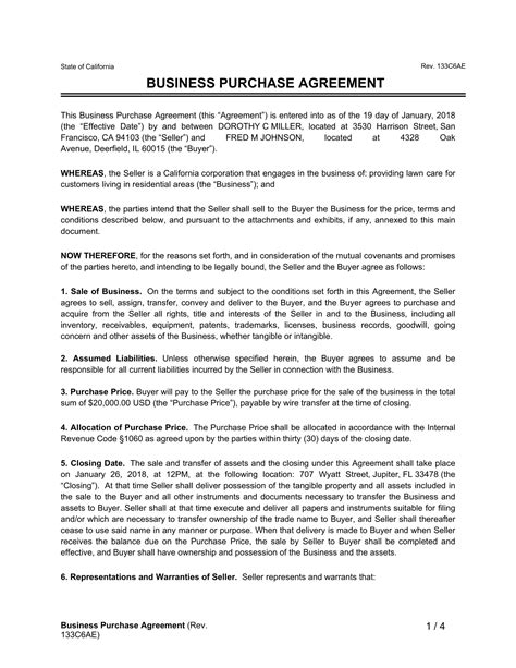 Purchase Agreement - 27+ Examples, Format, Word, Pages, How to Write, PDF