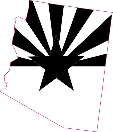 7inx8in Die Cut Arizona State Flag Bumper Sticker Decal Vinyl Window ...