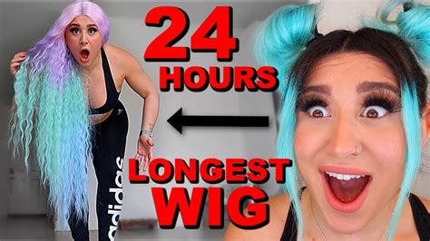 WEARING THE LONGEST WIG FOR 24 HOURS *It's was wayyy to long* - YouTube