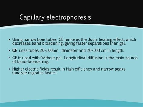 Capillary electrophoresis principles and applications