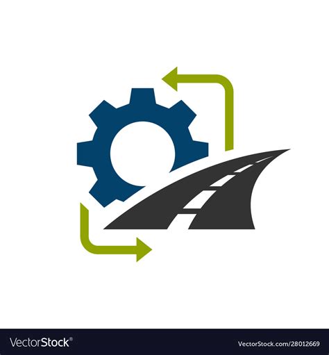 Road construction logo maintenance creative Vector Image