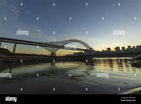 The yuzhong peninsula in chongqing night at sunset Stock Photo - Alamy