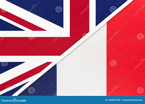 United Kingdom Vs France National Flag from Textile. Relationship ...