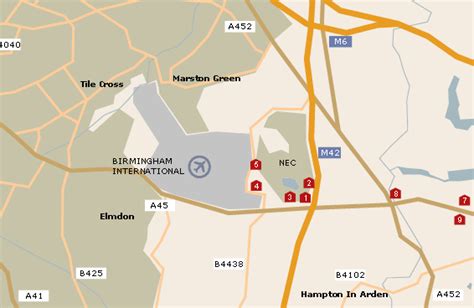 Birmingham Airport Map