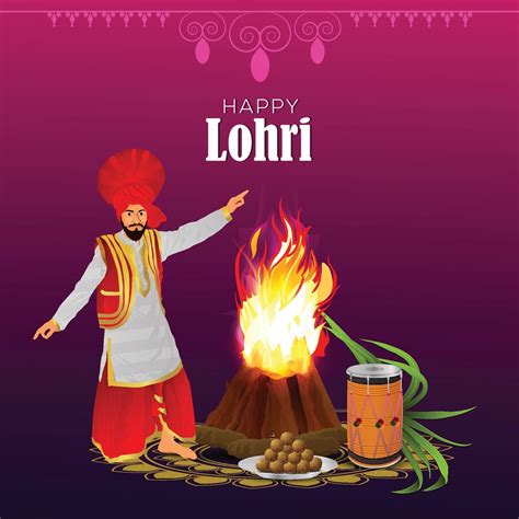 Happy lohri celebration background 1987970 Vector Art at Vecteezy