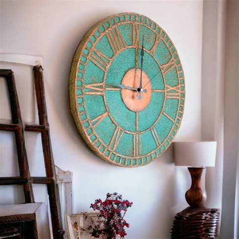 Copper Wall Clock Wall Clock With Numbers Unique Handmade - Etsy