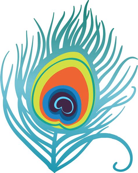 Vector Peacock Feather PNG File | PNG Mart