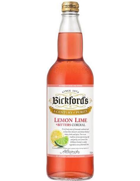 Bickfords Australia Lemon Lime Bitters Cordial 750ml