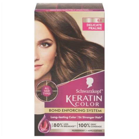 Schwarzkopf Keratin Color 6.0 Delicate Praline Permanent Hair Color Kit, 1 ct - Fry’s Food Stores