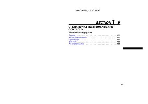 2006 Toyota Corolla Air Conditioning System PDF Manual (10 Pages)