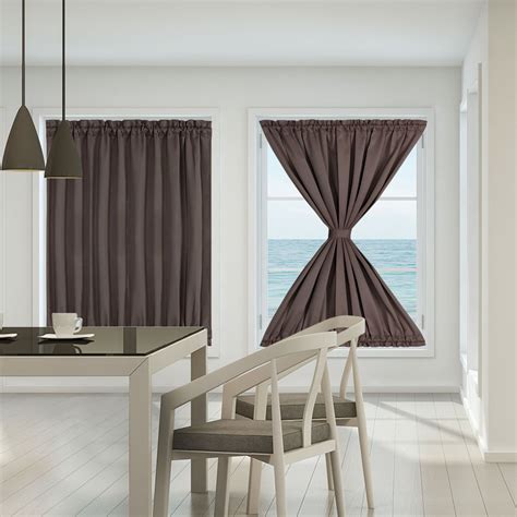 French Door Curtains Thermal Insulated Blackout Curtain Door Window Panel Curtain,54 X 72 Inch ...