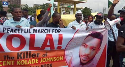 University Of Benin Alumni Protest Over Killing Of Kolade Johnson – Channels Television