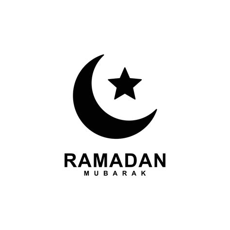 Islamic crescent star simple flat logo vector. Crescent moon logo ...