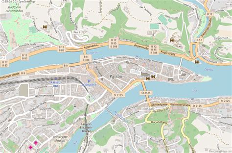 Passau Map Germany Latitude & Longitude: Free Maps