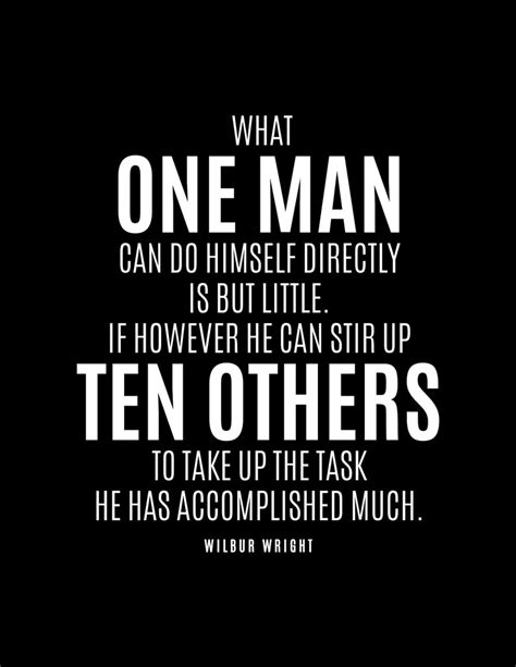 What One Man Can Do Quote Wilbur Wright Literary Poster / - Etsy