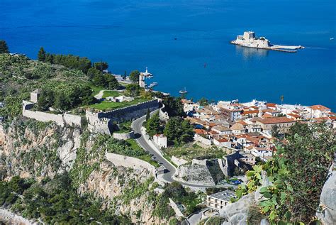 Old Town Nafplio and Ruins Photograph by David Waldo - Pixels