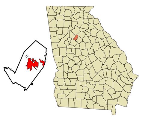 Image: Rockdale County Georgia Incorporated and Unincorporated areas Conyers Highlighted