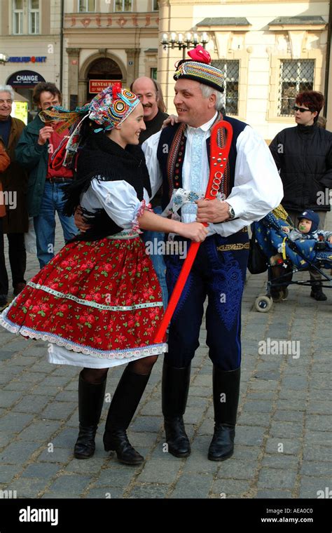 Prague Czech Republic Europe Folklore Dancers Old Town Square Stock Photo - Alamy