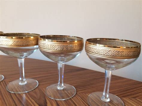 Gold-Rimmed Wine(?) Glasses - identification of decade | Antiques Board