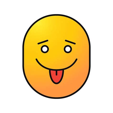 Lick lips emoji. Good emotion. Yummy emoticon. Vector illustration ...