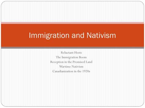 PPT - Immigration and Nativism PowerPoint Presentation, free download ...