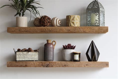 Urban Legacy Accent Floating Shelves Reclaimed Barn Plank Set of 2 ...