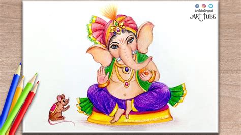 Colour Ganesh Drawing