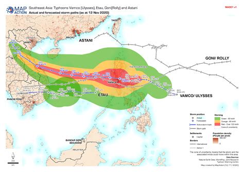 Southeast Asia Typhoons: Actual and forecasted storm paths (as at 12 ...