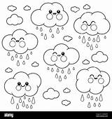 Cloud Coloring Pages For Kids sketch template